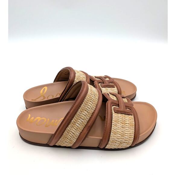 Sam Edelman Rowan Double Strap Slide Sandals Women's Dk Natural Size US6.5M - Picture 3 of 11